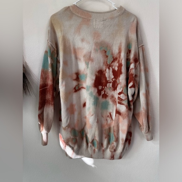 Free People Cosmos Tie Dye Pullover Sweatshirt Sweater Oversized Tunic - Picture 4 of 4
